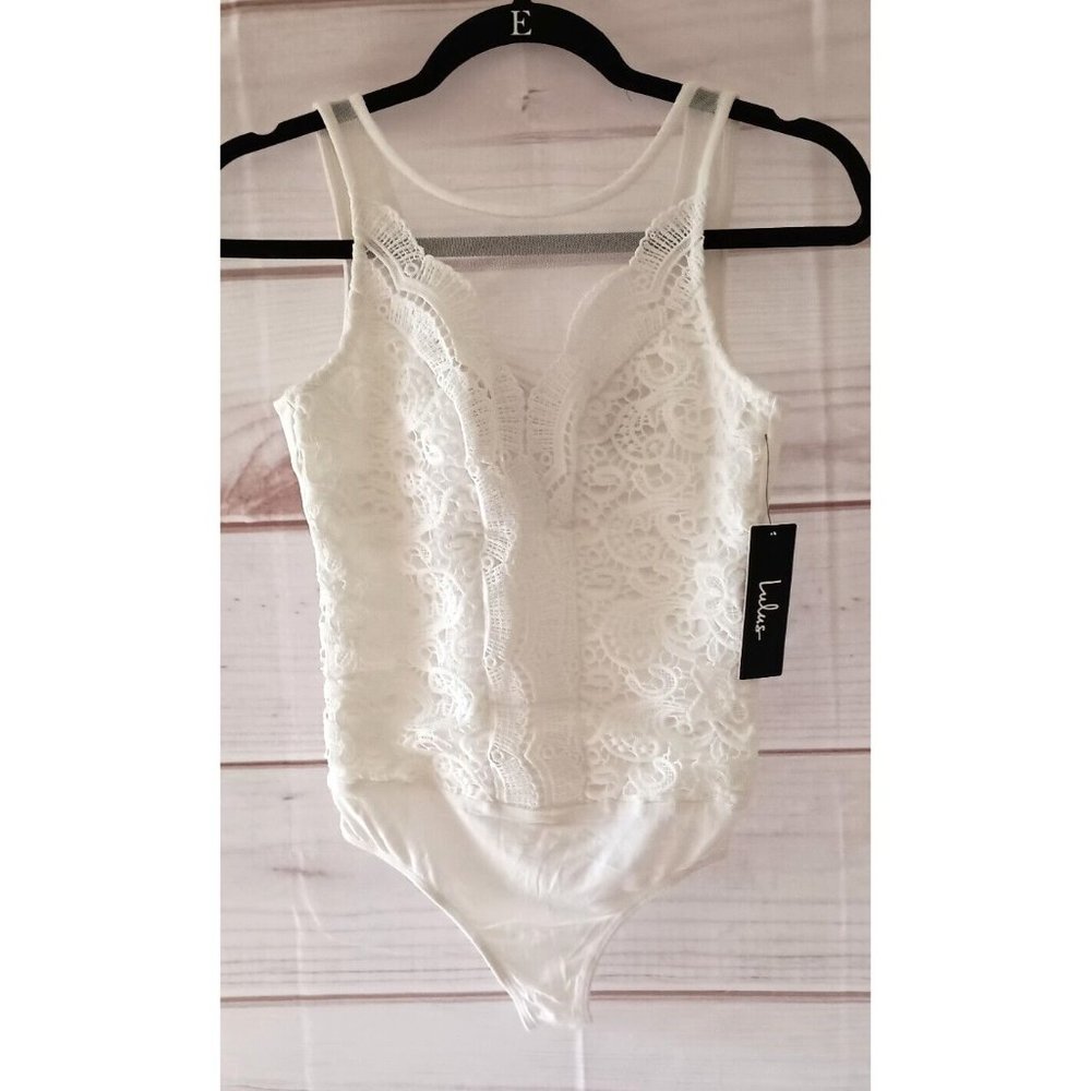 Lulu's lacey thong bodysuit size small